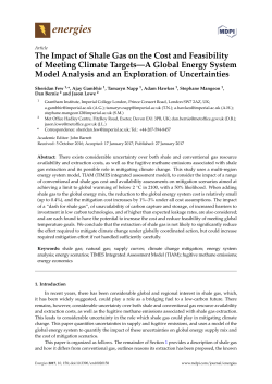 The Impact of Shale Gas on the Cost and Feasibility of