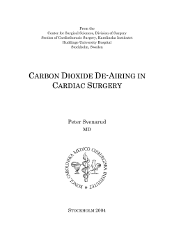 carbon dioxide de-airing in cardiac surgery