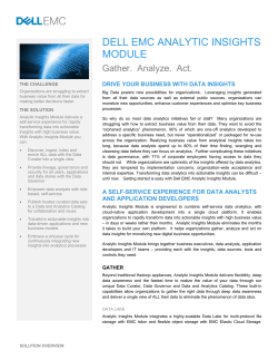 Analytic Insights Module Solution Overview