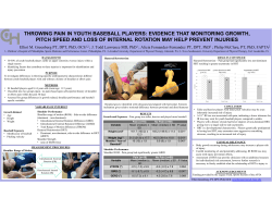 throwing pain in youth baseball players: evidence that monitoring