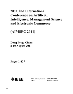 2011 2nd International Conference on Artificial