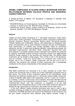 AROMA COMPOUNDS IN ELEVEN EDIBLE MUSHROOM SPECIES