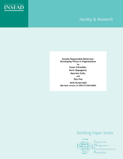 An Aristotelian perspective on Socially Responsible Behavior