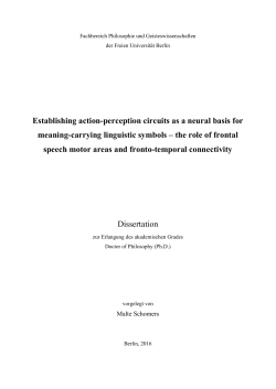 Establishing action-perception circuits as a neural basis for meaning