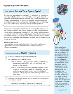 Get On Your Space Cycle! - Train Like An Astronaut