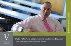Ph.D. / DBA in Values-Driven Leadership Program