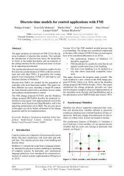 Discrete-time models for control applications with FMI