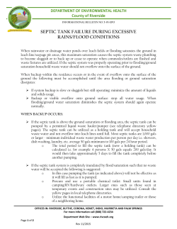 Septic Tank Failure