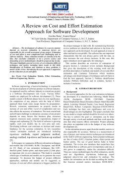 A Review on Cost and Effort Estimation Approach for Software