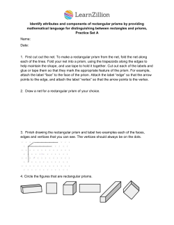 Identify attributes and components of rectangular prisms by