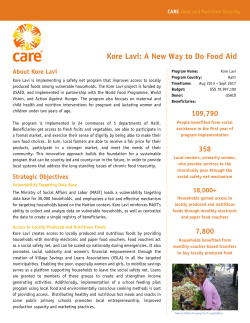 Kore Lavi: A New Way to Do Food Aid