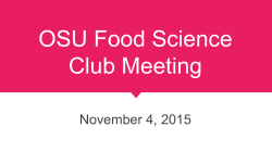 OSU Food Science Club Meeting