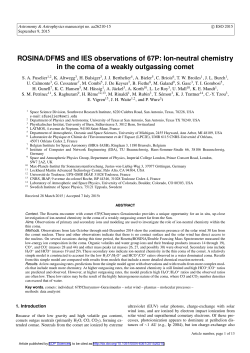 ROSINA/DFMS and IES observations of 67P: Ion