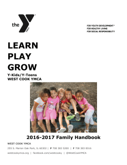 LEARN PLAY GROW - West Cook YMCA