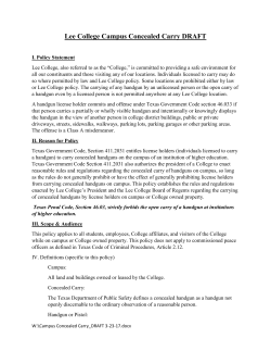 Campus Concealed Carry Draft