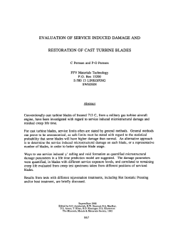 Evaluation of Service Induced Damage and Restoration of Cast