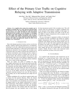 Effect of the Primary User Traffic on Cognitive Relaying with