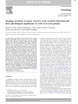 Imaging correlates of motor recovery from