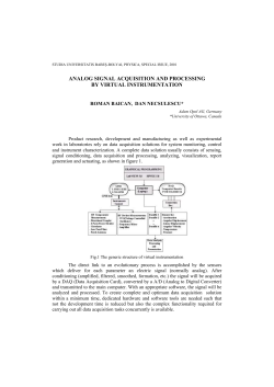 Analog Signal Acquisition and Processing by Virtual Instrumentation