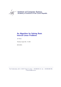 An Algorithm for Solving Basic Interval Linear