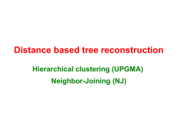 Distance based tree reconstruction