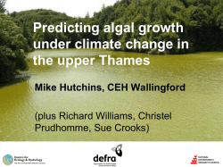 Predicting algal growth under climate change in the upper Thames