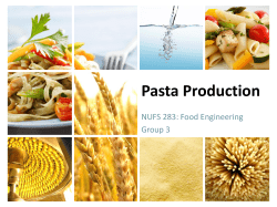 Pasta Production - Nutrition Food Science 283