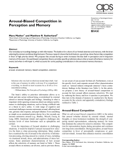 Arousal-Biased Competition in Perception and Memory