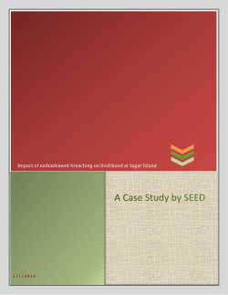 Impact of embankment breaching on livelihood at Sagar