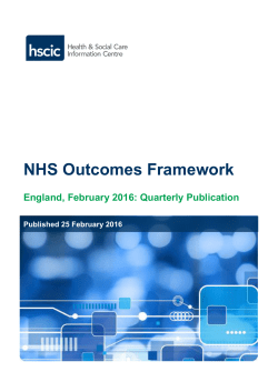 NHS Outcomes Framework