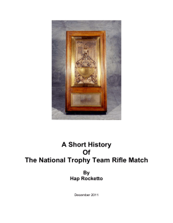 A Short History Of The National Trophy Team Rifle Match