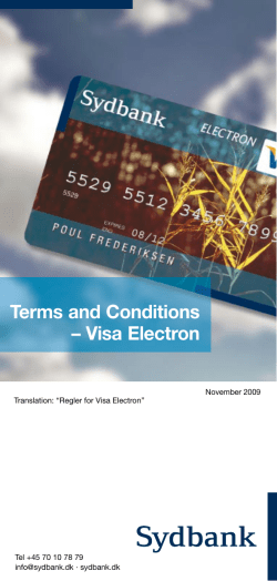 Terms and Conditions &ndash; Visa Electron