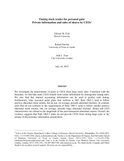 Private information and sales of shares by CEOs