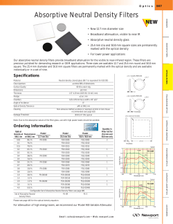 Absorptive Neutral Density Filters