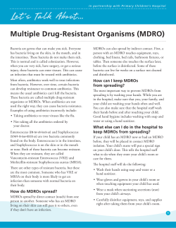 Multiple drug-resistant organisms MDRO
