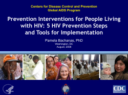 HIV Prevention for People Living with HIV/AIDS - I-Tech