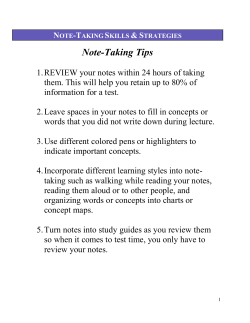 Note-Taking Tips