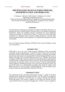 The RTM-Light Manufacturing Process