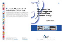 The Security of Energy Supply and the Contribution of Nuclear Energy