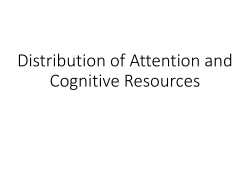 Distribution of Attention and Cognitive Resources