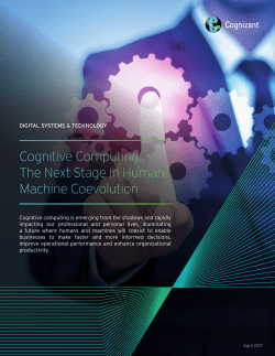 Cognitive Computing: The Next Stage in Human