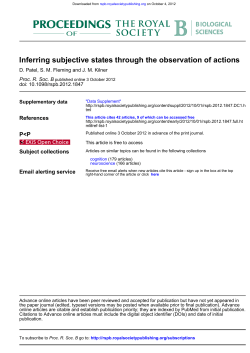 Inferring subjective states through the observation of actions