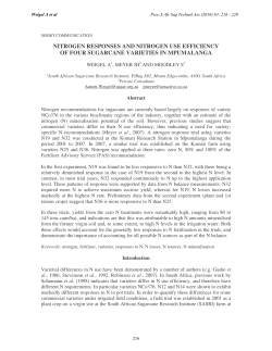 Nitrogen responses and nitrogen use efficiency of four