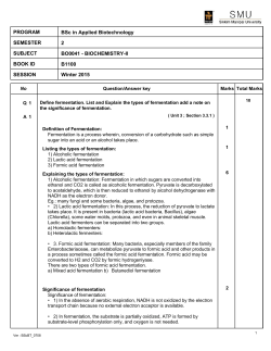 BSc in Applied Biotechnology 2 BO0041 ‑ BIOCHEMISTRY‑II