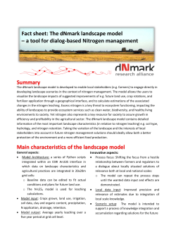 Fact sheet: The dNmark landscape model – a tool for dialog