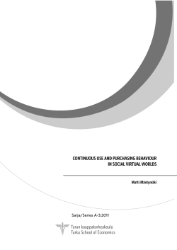 CONTINUOUS USE AND PURCHASING BEHAVIOUR IN