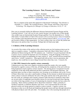 The Learning Sciences
