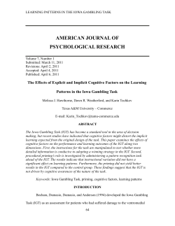 The Effects of Explicit and Implicit Cognitive Factors on the Learning