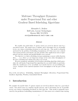Multiuser Throughput Dynamics under Proportional Fair and other