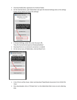 Installation guide for KoboCollect for RNA 72hrs (Английский)